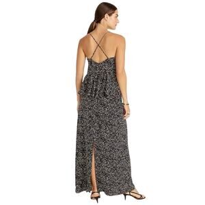 NWT J. Crew Ruffle Back Silk Maxi Slip Dress Starry Sky Print Navy sz 4 Flowy